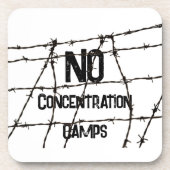 Dessous-de-verre No Concentration Camps Beverage Coaster (Devant)