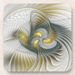 Dessous-de-verre Nobly Golden Turquoise Imaginaire Fractal Art