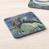 Dessous-de-verre NOCTURNE AVEC MASQUES / Mascarade vénitienne (Côté gauche)