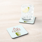 Dessous-de-verre Noël à l'aquarelle de Red Berries (Côté Droit)