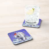 Dessous-de-verre Noël à l'ours polaire (Côté Droit)