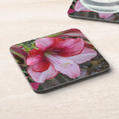 Dessous-de-verre Noël Amaryllis Rouge Fête Florale (Côté gauche)