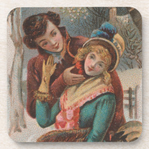 Dessous-de-verre Noël, Angleterre - Publicité de l'ère victorienne,