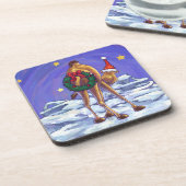 Dessous-de-verre Noël aux chameaux (Côté gauche)