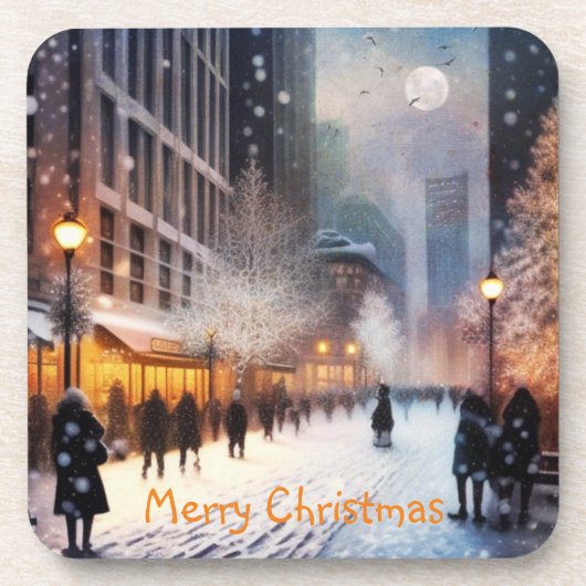 Dessous-de-verre Noël dans la ville (Devant)