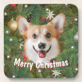 Dessous-de-verre Noël de Corgi (Devant)