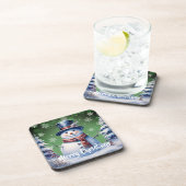 Dessous-de-verre Noël de la forêt d'hiver | Green (Côté Droit)