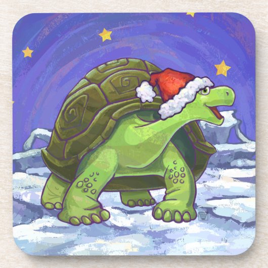 Dessous-de-verre Noël de la tortue nocturne étoilée (Devant)