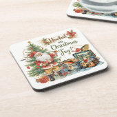 Dessous-de-verre Noël de pêche pour les amateurs de pêche (Côté gauche)