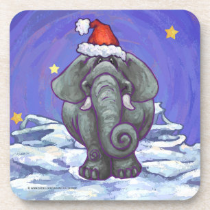 Dessous-de-verre Noël des éléphants