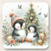 Dessous-de-verre Noël des pingouins (Devant)