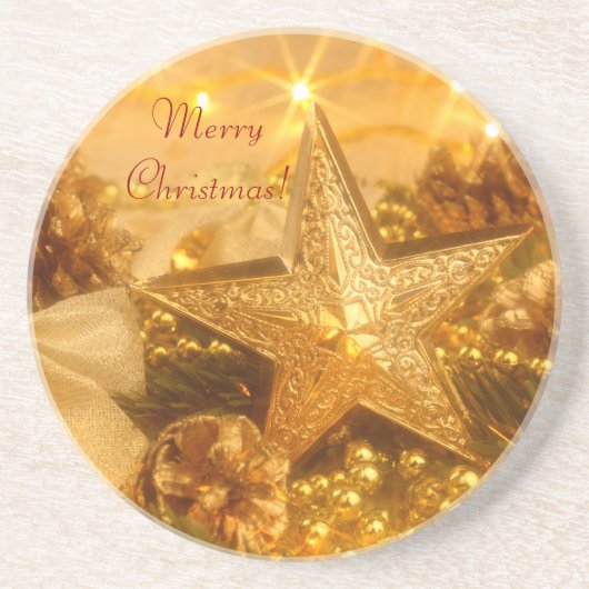 dessous de verre "Noël d'or" (Devant)