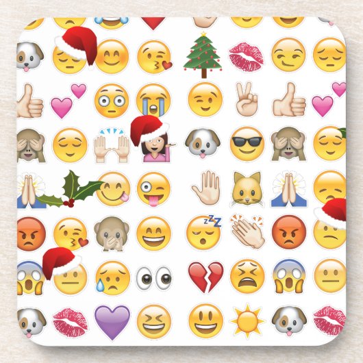 Dessous-de-verre noël emojis (Devant)