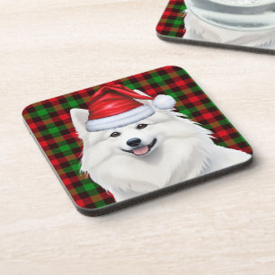 Dessous-de-verre Noël Eskimo Chien Plaid Holiday