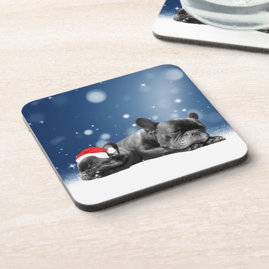 Dessous-de-verre Noël Français Chien de taule Chien Chien de Chien (Côté gauche)