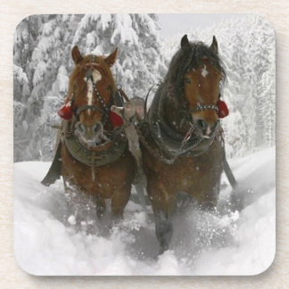 Dessous-de-verre Noël hippomobile de traîneau