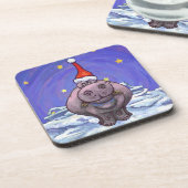 Dessous-de-verre Noël Hippopotame (Côté gauche)