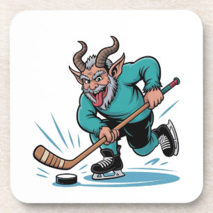 Dessous-de-verre Noël Joue au Hockey sur Glace Spooky Noël Sport