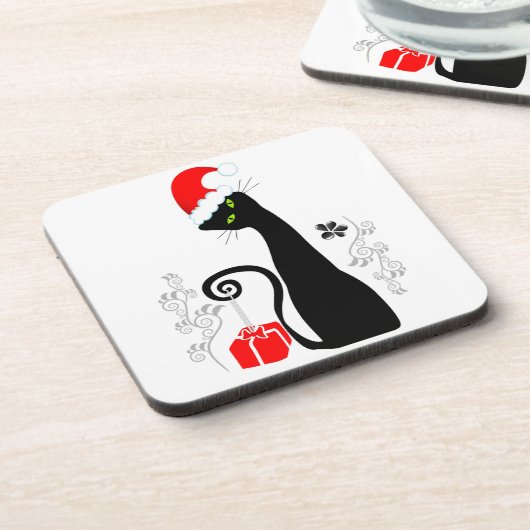 Dessous-de-verre Noël moderne Kitty (Côté gauche)