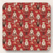 Dessous-de-verre Noël motif des noix de cou rouges (Devant)