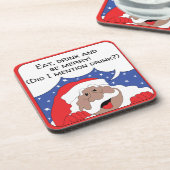 Dessous-de-verre Noël Père Noël de couleur dit (Côté gauche)