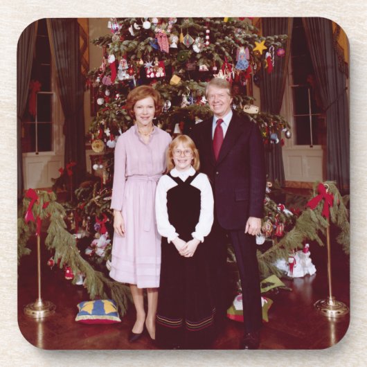 Dessous-de-verre Noël Président James Jimmy Carter Maison Blanche (Devant)
