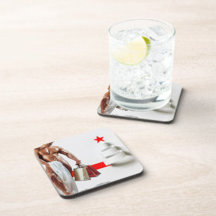 Dessous-de-verre Noël SlipperyJoe présente sexy rouge star vacances