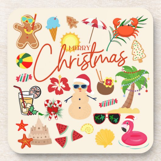 Dessous-de-verre Noël tropical (Devant)