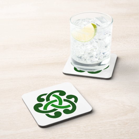 Dessous-de-verre Noeud celtique vert foncé (Côté Droit)