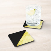 Dessous-de-verre Noir à panneaux or (Côté Droit)