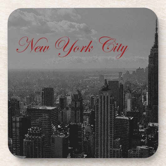 Dessous-de-verre Noir blanc New York (Devant)