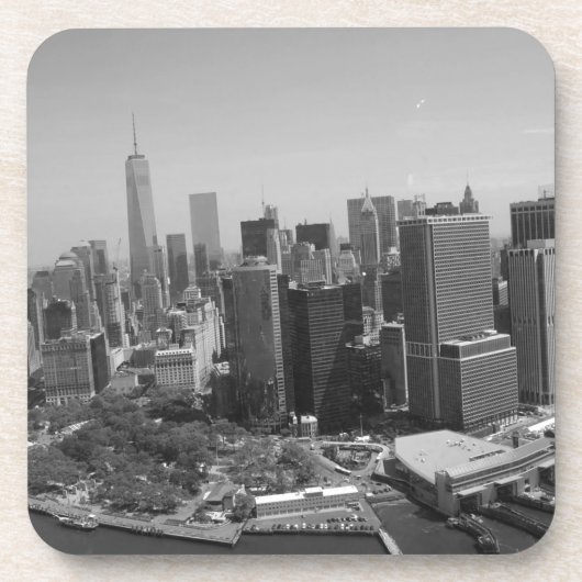 Dessous-de-verre Noir blanc New York City Skyline (Devant)