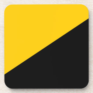 Dessous-de-verre Noir d'Anarcho et jaune capitalistes