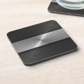 Dessous-de-verre Noir et acier (Côté gauche)