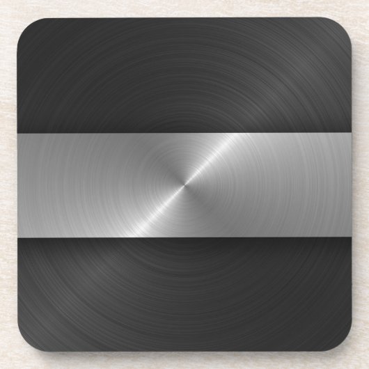 Dessous-de-verre Noir et acier (Devant)