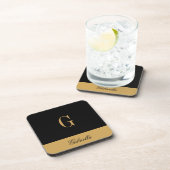 Dessous-de-verre Noir or (Côté Droit)