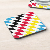 Dessous-de-verre Noir rouge jaune Bavaria Motif Drapeau Diamant (Côté gauche)