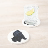 Dessous de verre noirs de carlin (Côté)