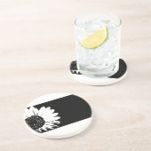 Dessous de verre noirs et blancs de conception (Côté)