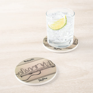 Dessous de verre noirs et blancs "d'horizon