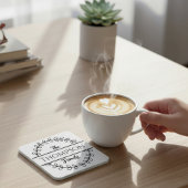 Dessous-de-verre Nom de famille Couronne florale