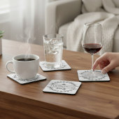 Dessous-de-verre Nom de famille Couronne florale