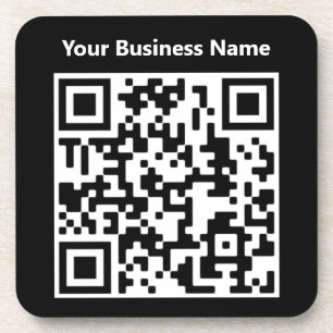 Dessous-de-verre Nom de l'entreprise plus QR Code sur