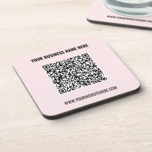 Dessous-de-verre Nom du code QR Site Web Beverage Coaster promotion (Côté gauche)