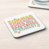 Dessous-de-verre Nom du monogramme rose d'été Super (Côté gauche)