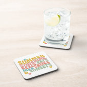 Dessous-de-verre Nom du monogramme rose d'été Super (Côté Droit)