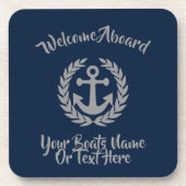 Dessous-de-verre Nom et ancre personnalisés (Devant)