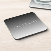 Dessous-de-verre Nom ou mot classique | Gris dégradé (Côté gauche)