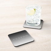 Dessous-de-verre Nom ou mot classique | Gris dégradé (Côté Droit)