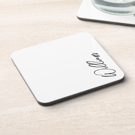 Dessous-de-verre Nom personnalisé du script moderne (Côté gauche)